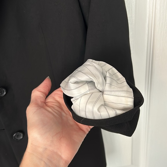 Club Monaco black single breasted blazer 2 buttons Italian tropical wool size 0 - Picture 12 of 16